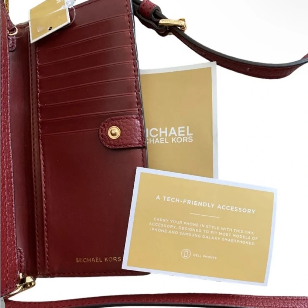 Michael Kors NWT Pebbled Leather Jet Set Crossbody - Picture 4 of 6